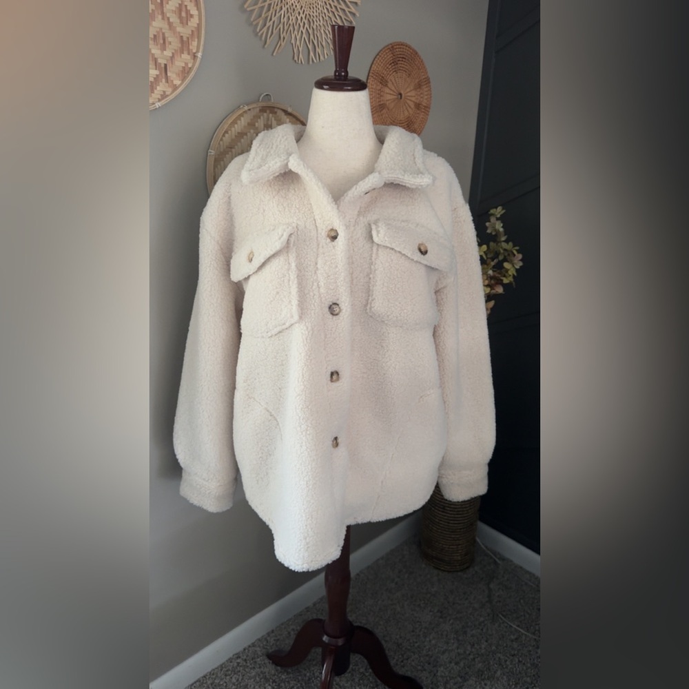 dip Cream Teddy Jacket